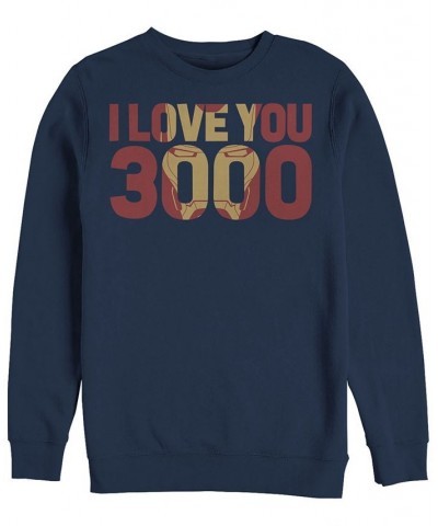 Marvel Men's Avengers Endgame I Love You 3000 Iron Man, Crewneck Fleece Blue $32.99 Sweatshirt