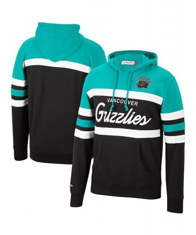 Men's Turquoise, Black Vancouver Grizzlies Head Coach Pullover Hoodie $40.80 Sweatshirt