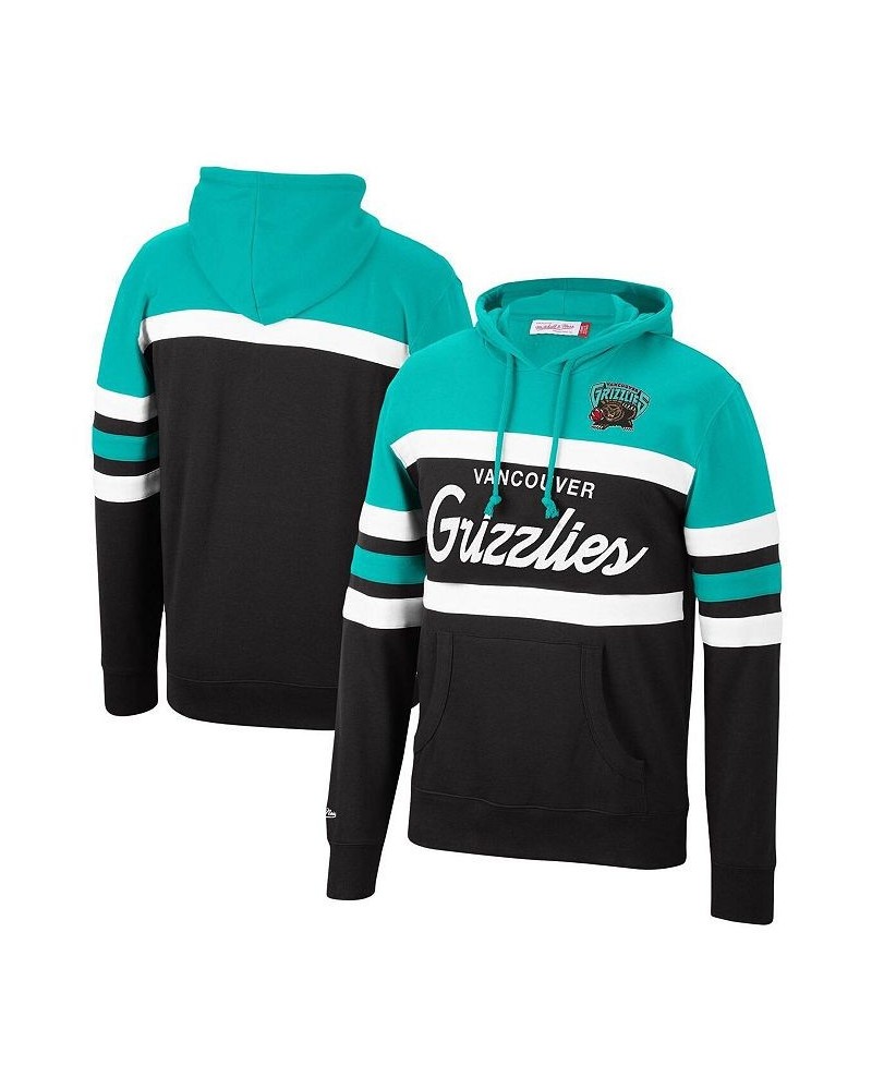 Men's Turquoise, Black Vancouver Grizzlies Head Coach Pullover Hoodie $40.80 Sweatshirt