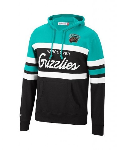 Men's Turquoise, Black Vancouver Grizzlies Head Coach Pullover Hoodie $40.80 Sweatshirt