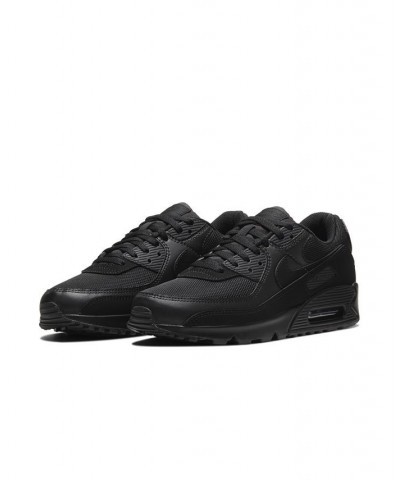 Men's Air Max 90 Casual Sneakers Black $61.60 Shoes