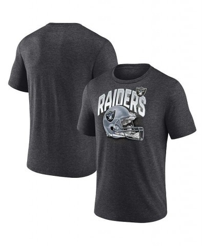 Men's Branded Heathered Charcoal Las Vegas Raiders End Around Tri-Blend T-shirt $18.00 T-Shirts