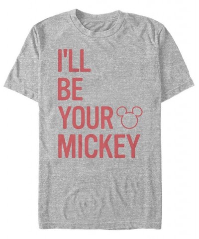 Men's Your Mickey Short Sleeve T-Shirt Gray $16.10 T-Shirts