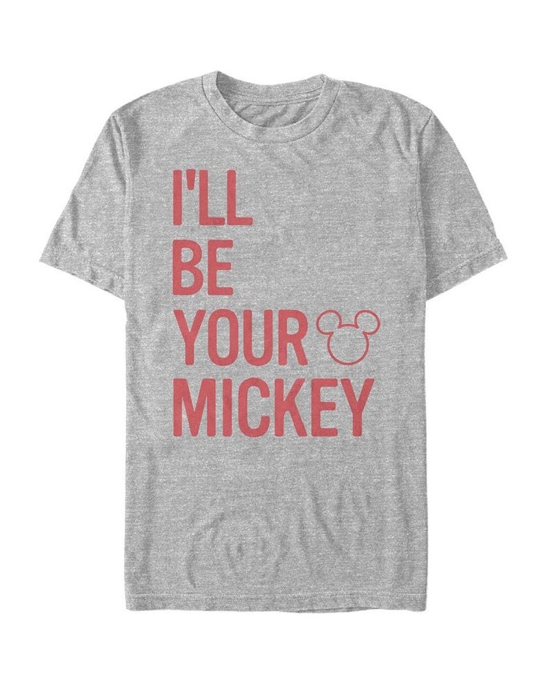 Men's Your Mickey Short Sleeve T-Shirt Gray $16.10 T-Shirts