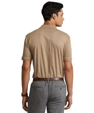 Men's Classic-Fit Soft Cotton Polo Shirt Brown $28.04 Polo Shirts