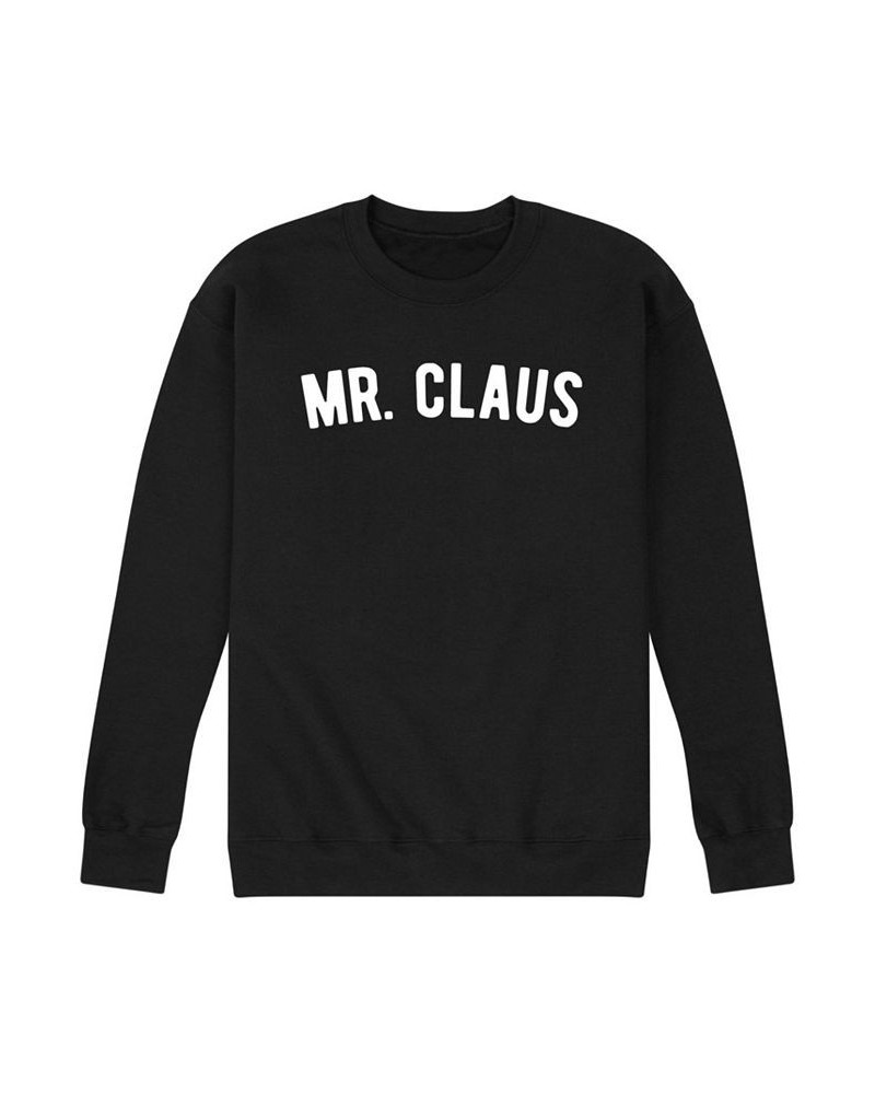 Men's Mr. Claus Fleece T-shirt Black $29.69 T-Shirts