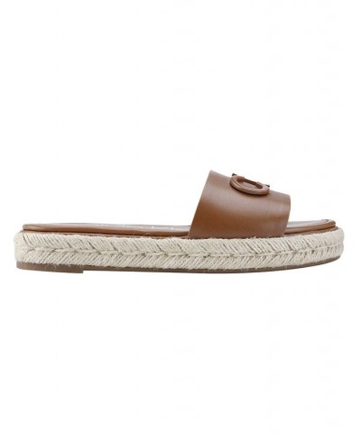 Women's Tasia Slide Sandals Brown $36.49 Shoes