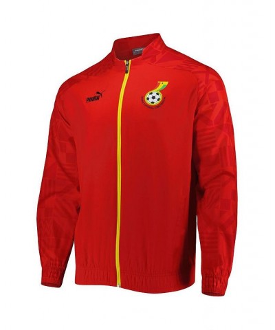 Men's Red Ghana National Team Pre-Match Raglan Full-Zip Training Jacket $46.00 Jackets