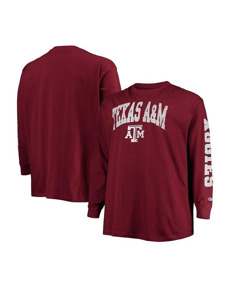 Men's Maroon Texas A&M Aggies Big and Tall 2-Hit Long Sleeve T-shirt $22.00 T-Shirts