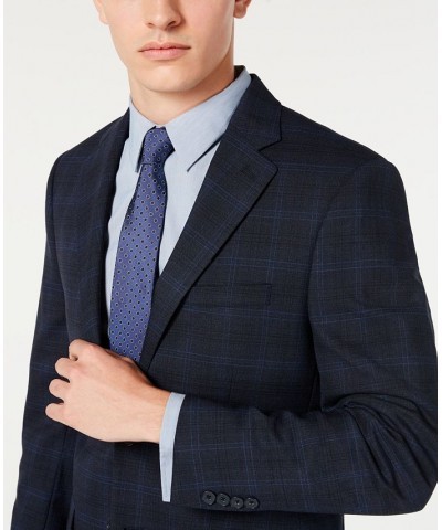 Men's Slim-Fit Wool Suit Separates Jacket Blue $74.10 Blazers