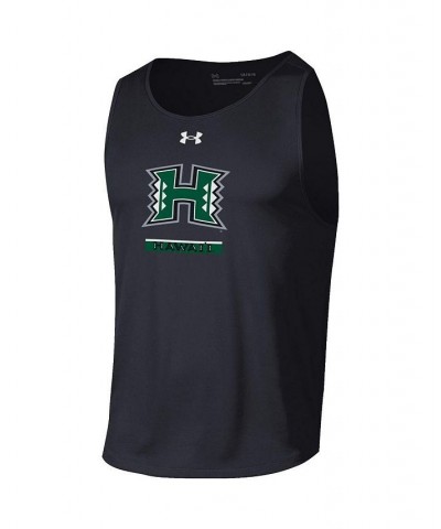 Men's Black Hawaii Warriors Logo Tech Tank Top $26.54 T-Shirts