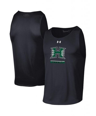 Men's Black Hawaii Warriors Logo Tech Tank Top $26.54 T-Shirts