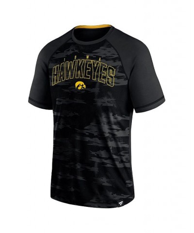 Men's Branded Black Iowa Hawkeyes Arch Outline Raglan T-shirt $25.19 T-Shirts