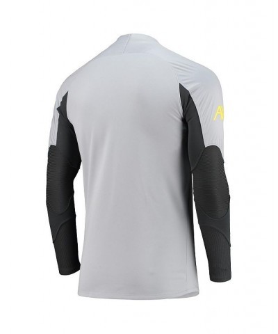 Men's Gray Liverpool Strike Drill Performance Raglan Quarter-Zip Jacket $36.30 Jackets