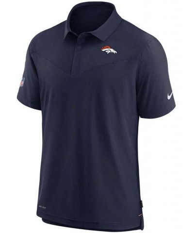 Men's Navy Denver Broncos Sideline UV Performance Polo Shirt $41.40 Polo Shirts