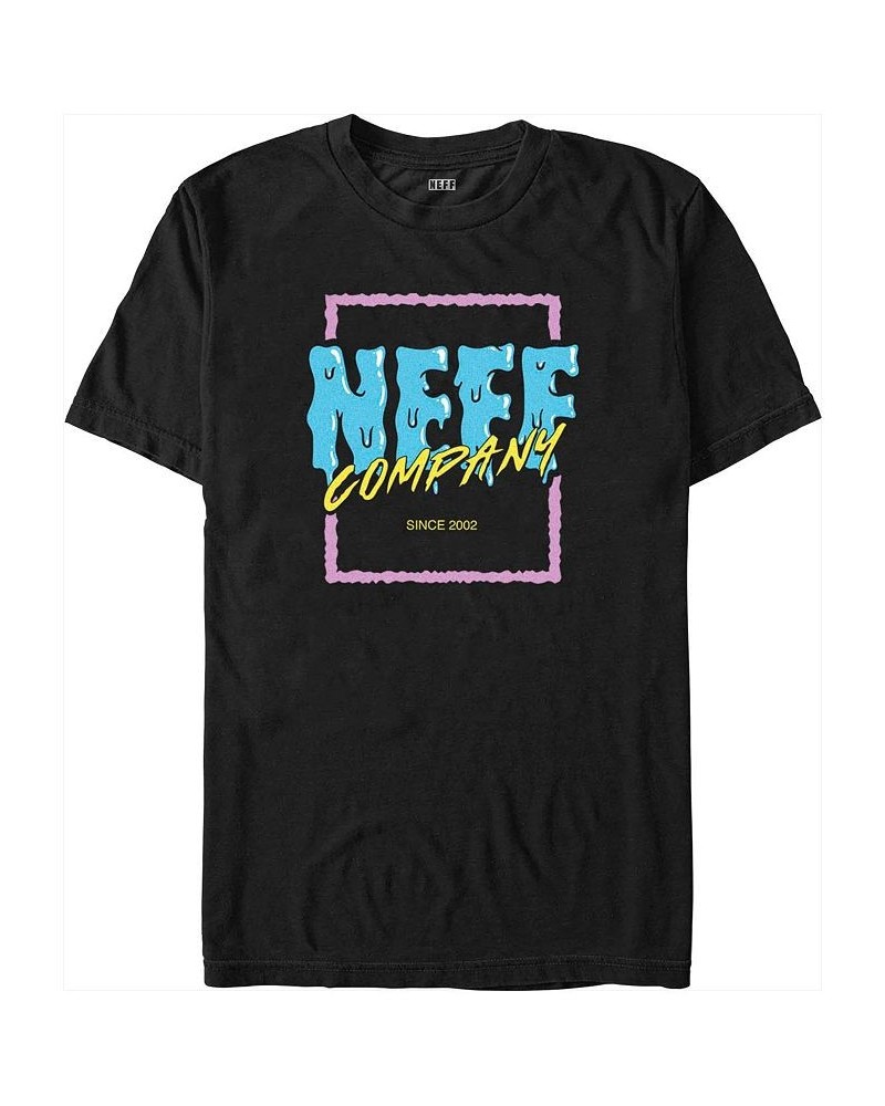 Men's NEFF Squared Melty Short Sleeve T-shirt Black $18.19 T-Shirts