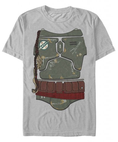 Star Wars Men's Classic Boba Fett Bounty Hunter Costume Short Sleeve T-Shirt Silver $15.05 T-Shirts