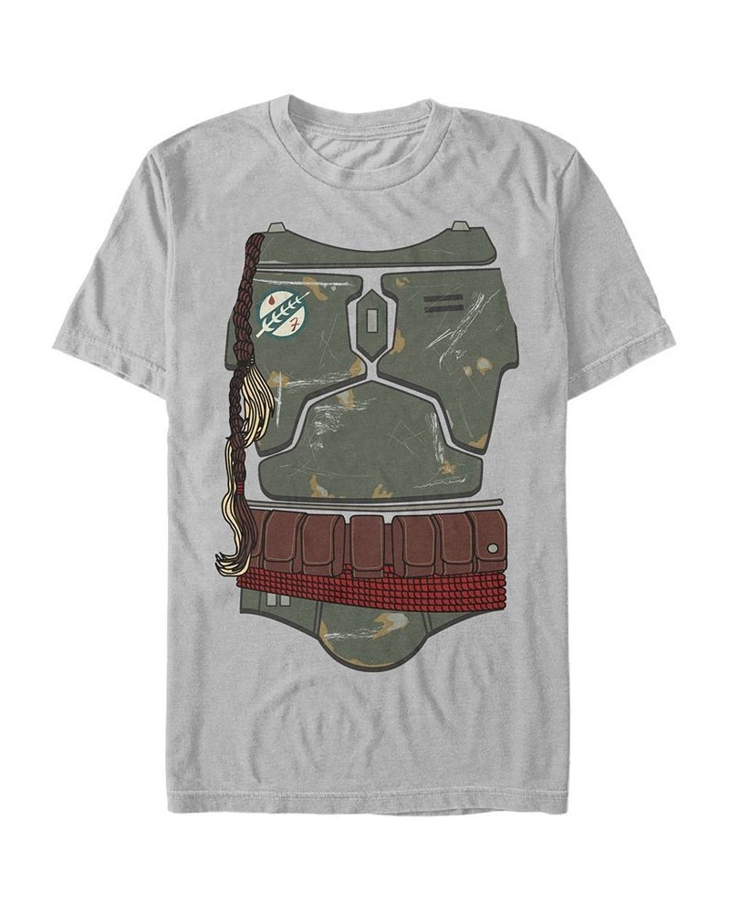 Star Wars Men's Classic Boba Fett Bounty Hunter Costume Short Sleeve T-Shirt Silver $15.05 T-Shirts