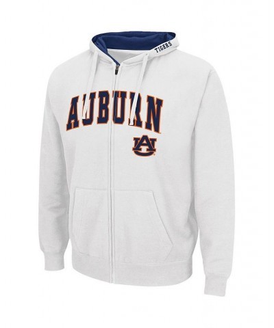 Men's White Auburn Tigers Arch and Logo 3.0 Full-Zip Hoodie $27.00 Sweatshirt