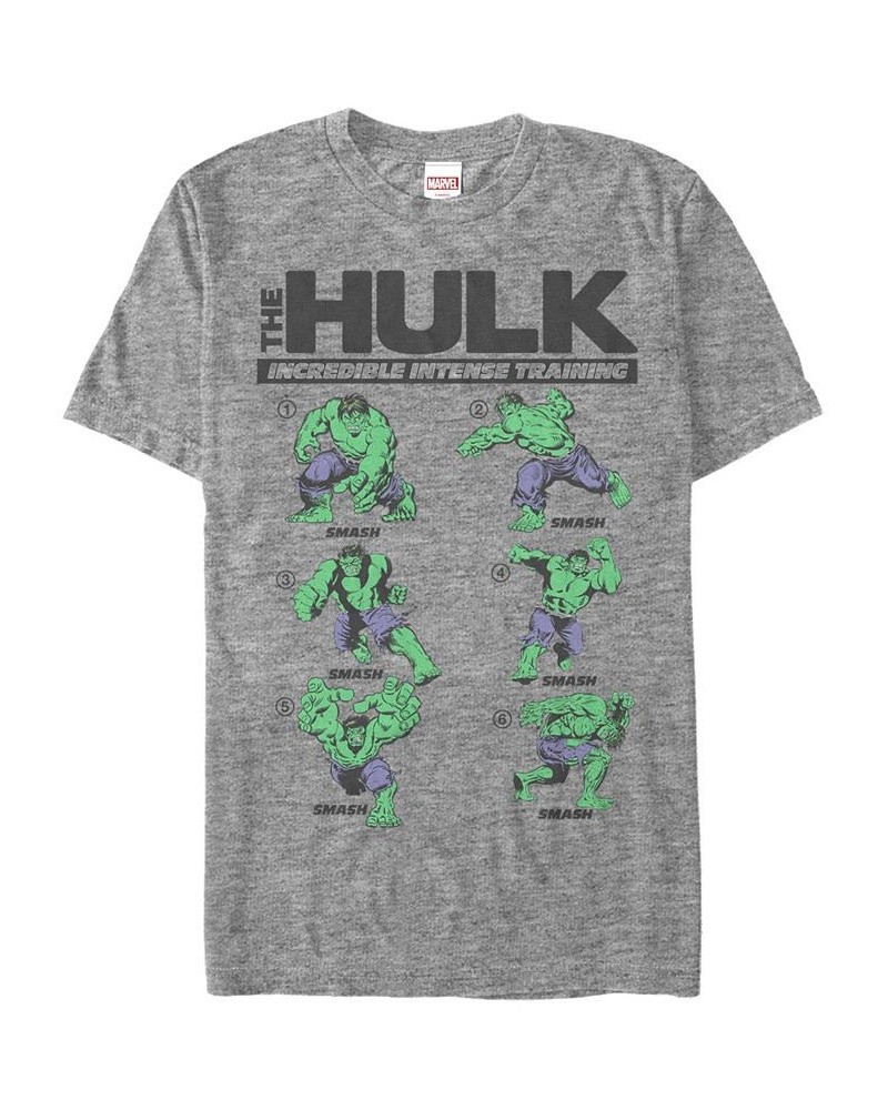 Marvel Men's Comic Collection The Hulk Intense Training Short Sleeve T-Shirt Gray $14.35 T-Shirts