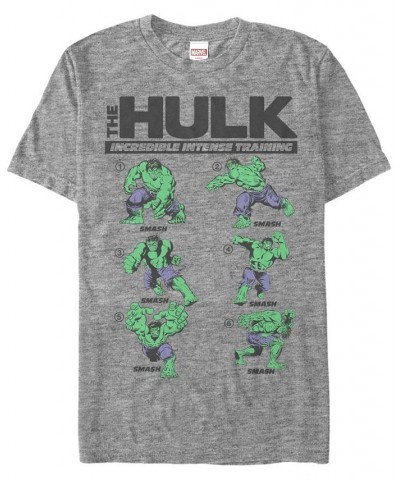 Marvel Men's Comic Collection The Hulk Intense Training Short Sleeve T-Shirt Gray $14.35 T-Shirts