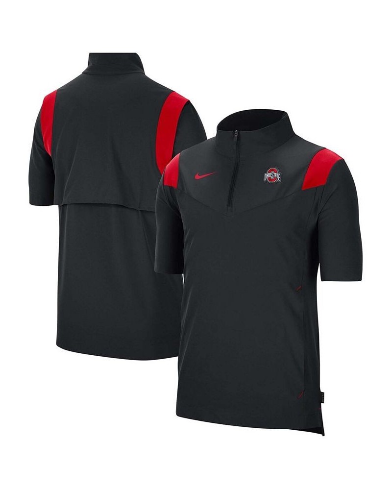 Men's Ohio State Buckeyes 2021 Coaches Short Sleeve Quarter-Zip Jacket $27.90 Jackets