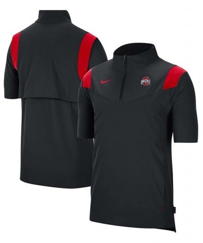 Men's Ohio State Buckeyes 2021 Coaches Short Sleeve Quarter-Zip Jacket $27.90 Jackets