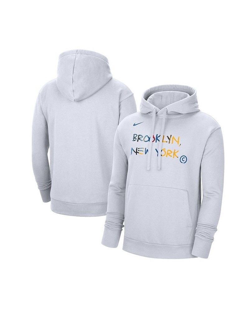 Men's White Brooklyn Nets 2022/23 City Edition Essential Pullover Hoodie $40.79 Sweatshirt