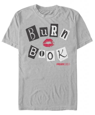 Men's Burn Book Cover Logo Short Sleeve T- shirt Silver $18.89 T-Shirts