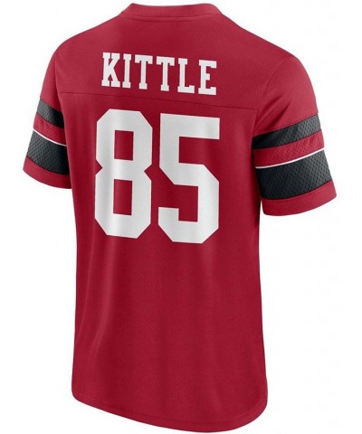 Men's George Kittle Scarlet San Francisco 49ers Hashmark Name and Number V-Neck T-shirt $21.62 T-Shirts