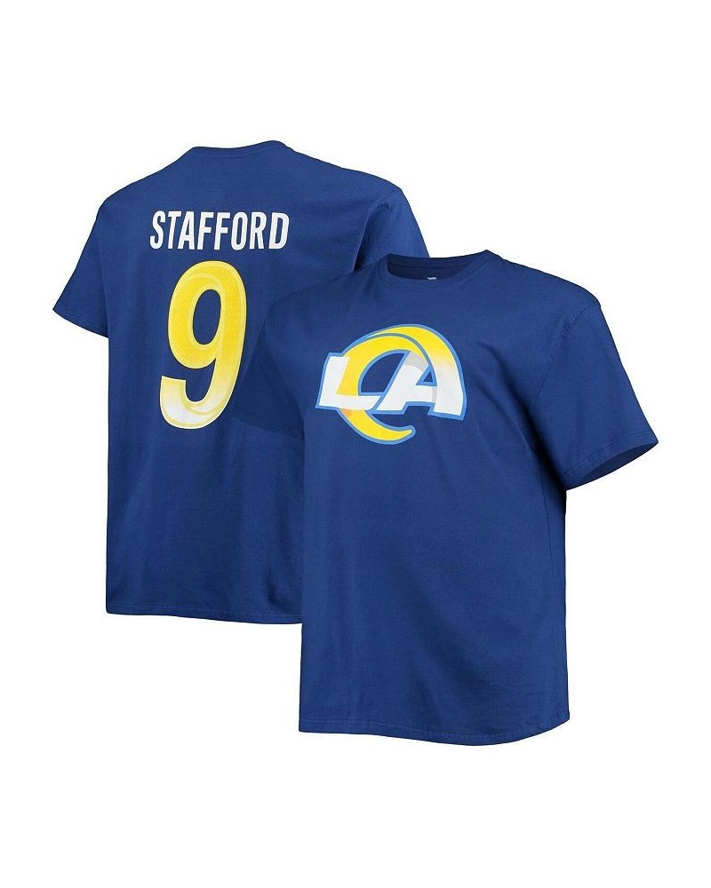 Men's Branded Matthew Stafford Royal Los Angeles Rams Big and Tall Player Name and Number T-shirt $22.05 T-Shirts