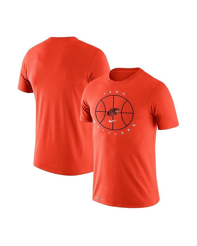 Men's Orange Florida A&M Rattlers Basketball Icon Legend Performance T-shirt $24.50 T-Shirts