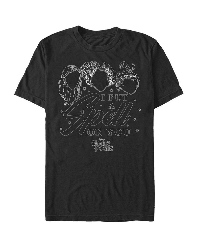 Men's Hocus Pocus Hair Sill Spell Short Sleeve T-shirt Black, White $14.00 T-Shirts