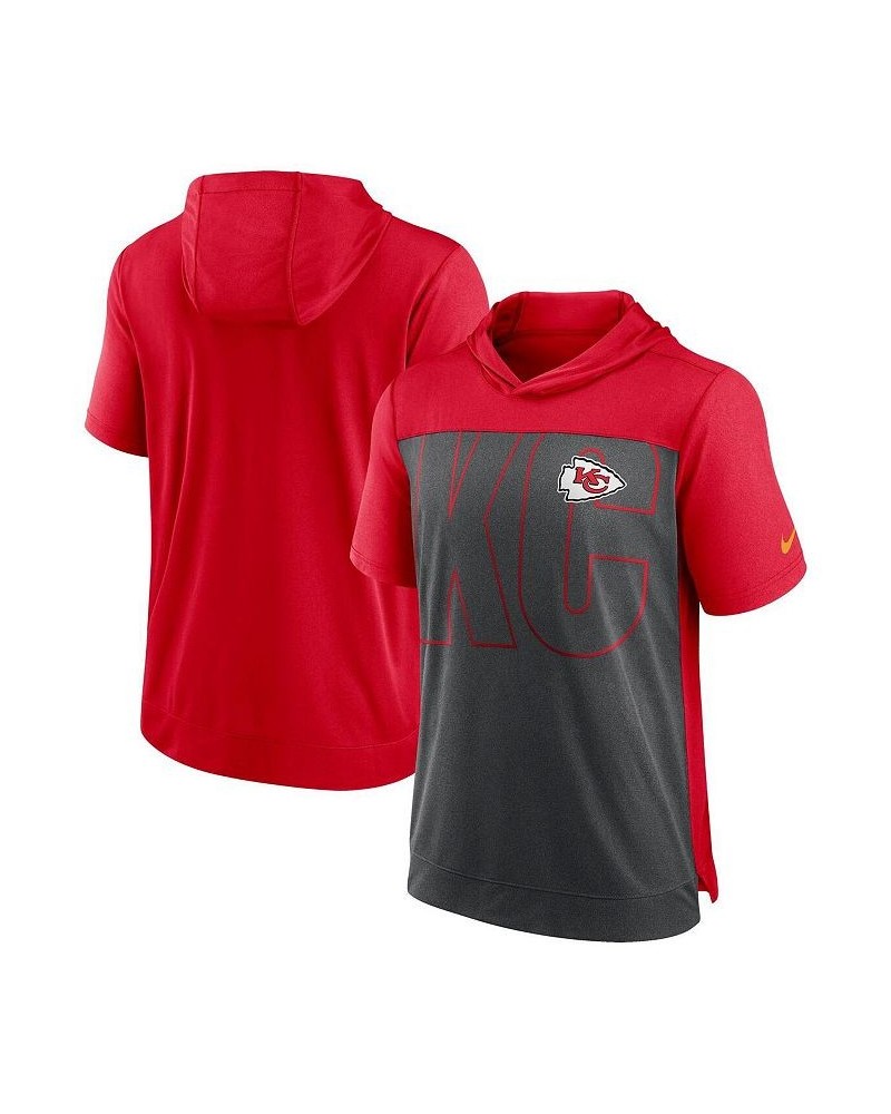 Men's Heathered Charcoal, Red Kansas City Chiefs Performance Hoodie T-shirt $29.40 T-Shirts