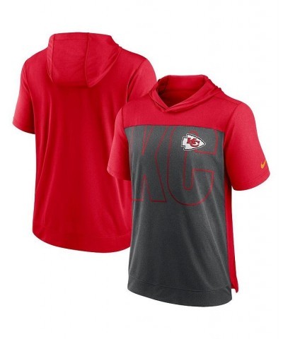 Men's Heathered Charcoal, Red Kansas City Chiefs Performance Hoodie T-shirt $29.40 T-Shirts