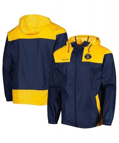 Men's Navy, Gold Milwaukee Brewers Omni-Shade Flash Forward Challenger Full-Zip Windbreaker Jacket $49.49 Jackets