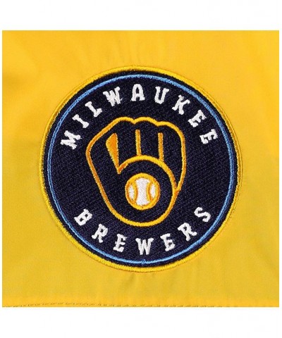 Men's Navy, Gold Milwaukee Brewers Omni-Shade Flash Forward Challenger Full-Zip Windbreaker Jacket $49.49 Jackets